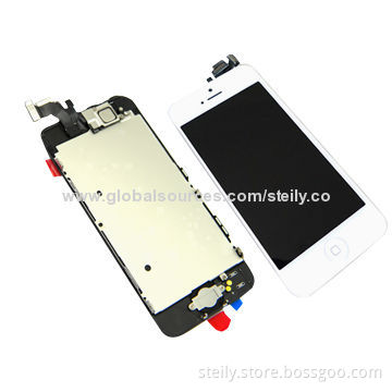 LCD Screen Display Assembly for iPhone 5, with Digitizer and Small Parts, White and Black Color
